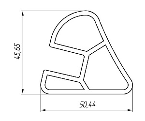 Aluminum profile for boats and boat masts AT-1213