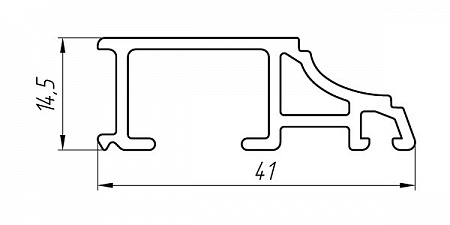 Aluminum profile of the drainage system AT-6405