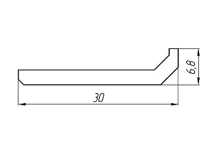Алюминиевый профиль для вентилируемых фасадов АТ-1055
