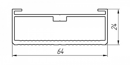 Aluminum profile for ventilated facades AT-3043