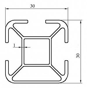 Aluminum profile for trade and exhibition equipment AT-7859