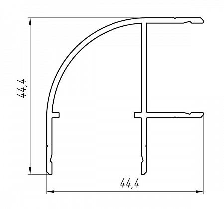 Алюминиевый профиль для окантовки и стыков АТ-3478