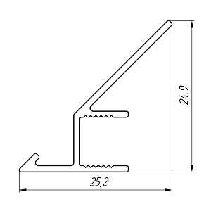 Aluminum profile for shower cabins AT-5468
