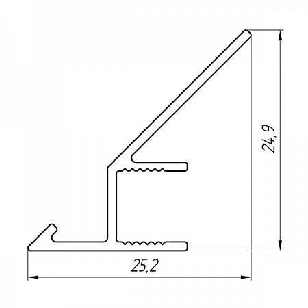 Aluminum profile for shower cabins AT-5468