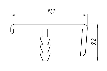 Aluminum profile for edging and docking AT-2793