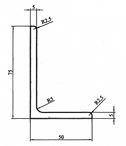 Aluminum profile for auto and wagon construction AT-1274