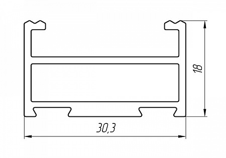 Aluminum profile for anti-skid and dirt protection systems AT-2282