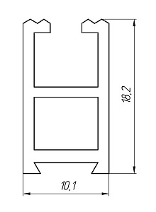 Алюминиевый профиль по индивидуальным чертежам заказчиков АТ-1041