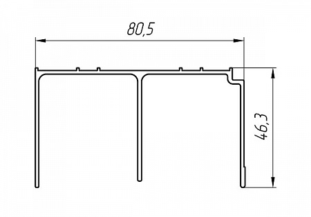 Aluminum profile for wardrobes AT-2678