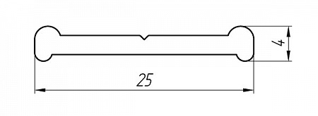 Aluminum profile for thresholds AT-2966