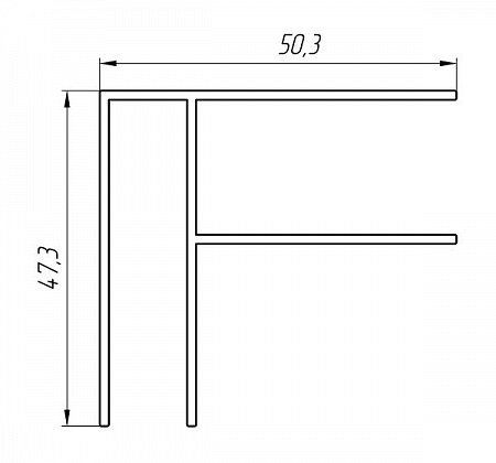 Aluminum profile for shower cabins AT-5565