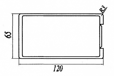 Aluminum profile for cable channels and light boxes AT-1998