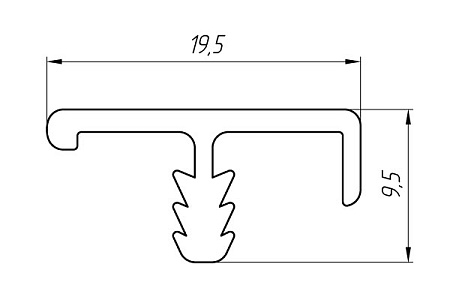 Aluminum profile for edging and docking AT-2253