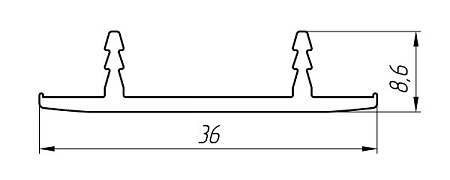 Aluminum profile for edging and docking AT-3537