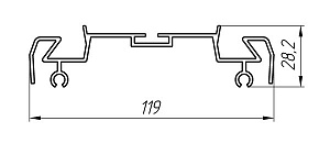 Алюминиевый профиль для систем дорожного ограждения АТ-4914