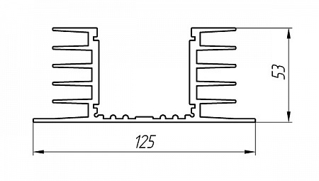 Aluminum profile for cooling radiators AT-2126