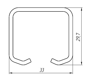 Aluminum profile for furniture AT-3291