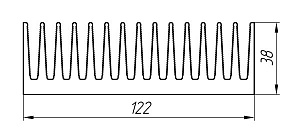 Aluminum profile for cooling radiators AT-1320