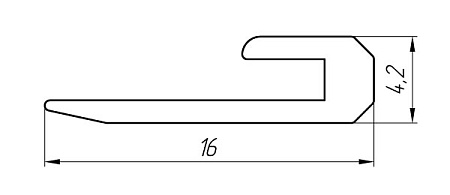 Aluminum profile for edging and docking AT-3525