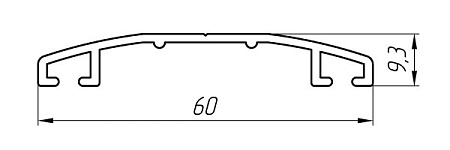 Aluminum profile for edging and docking AT-2922