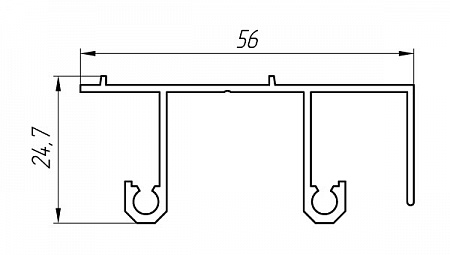 Алюминиевый профиль для остекления балконов, лоджий, витражей АТ-3742